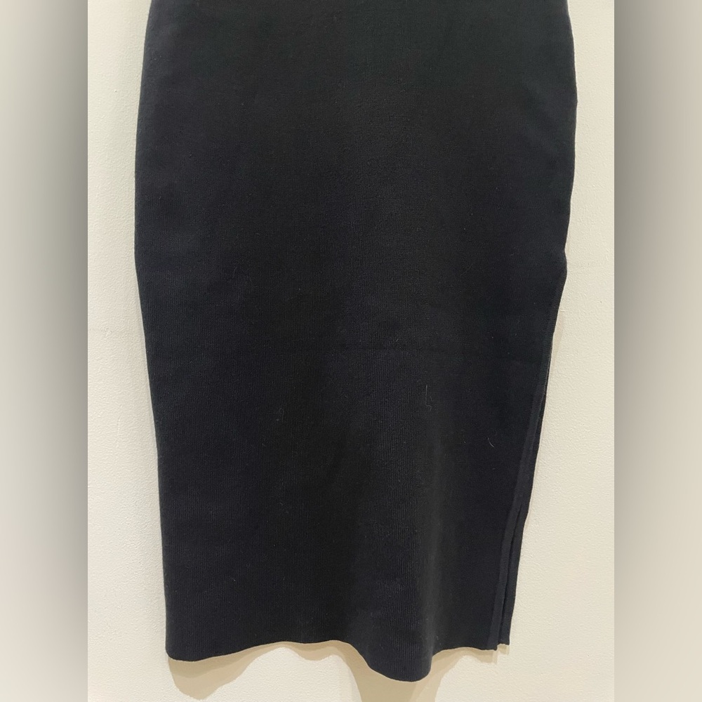 MIOU MUSE Shania Ribbed Midi Dress | Black | Minimalist Y2K Size Large - Picture 8 of 12